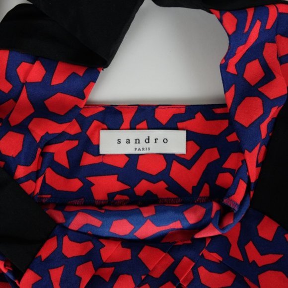 Sandro Paris Geometric Abstract Print Mini Dress - Picture 8 of 10